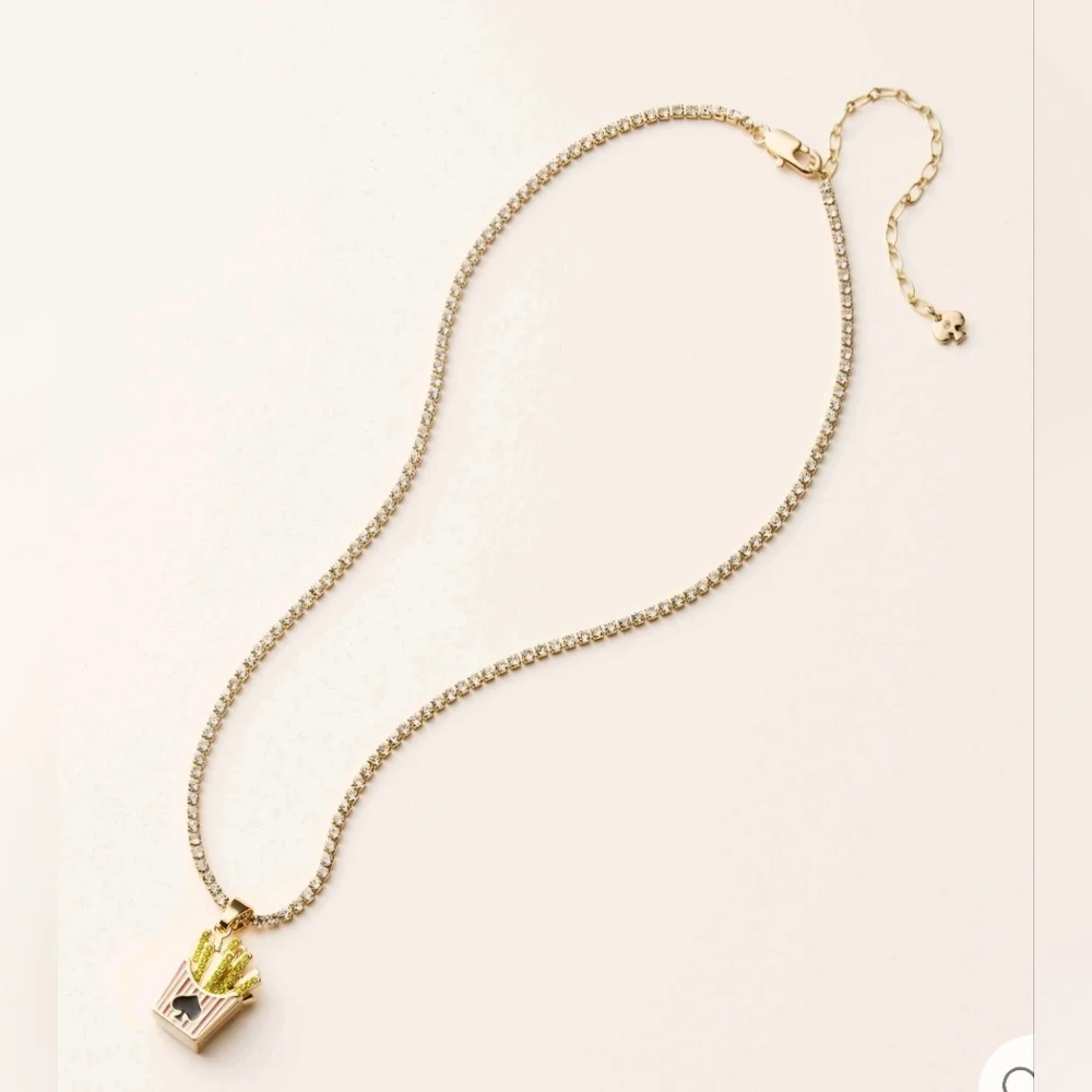 Kate Spade X Target French Fry Charm Tennis Necklace - Picture 2 of 4